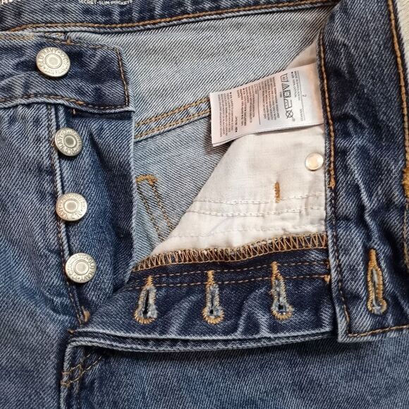 Old Navy Button Fly Distressed High Rise Slouchy Straight Leg Jeans Size 2 NWOT - Picture 12 of 12